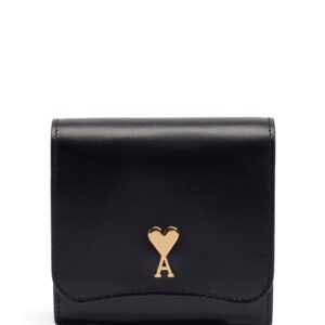 AMI Paris logo leather cardholder