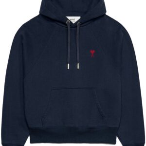 AMI Paris  embroidered cotton hoodie