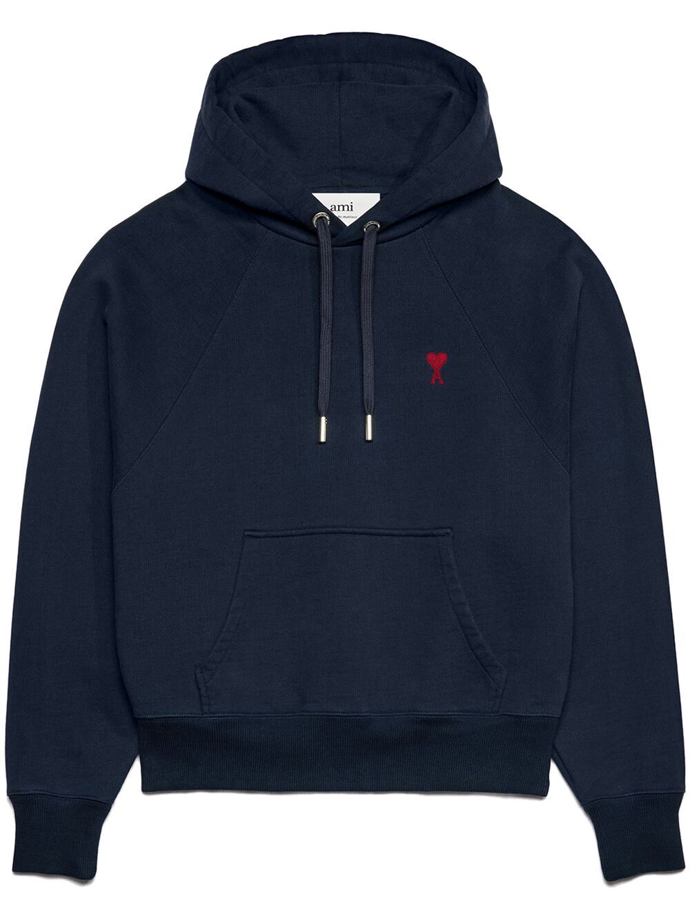 AMI Paris embroidered cotton hoodie