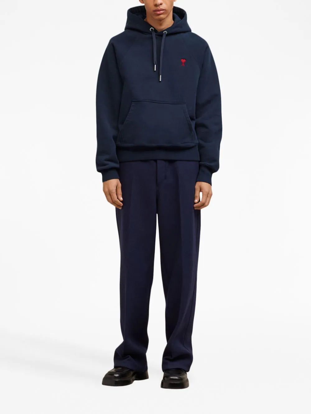 AMI Paris embroidered cotton hoodie - Image 4