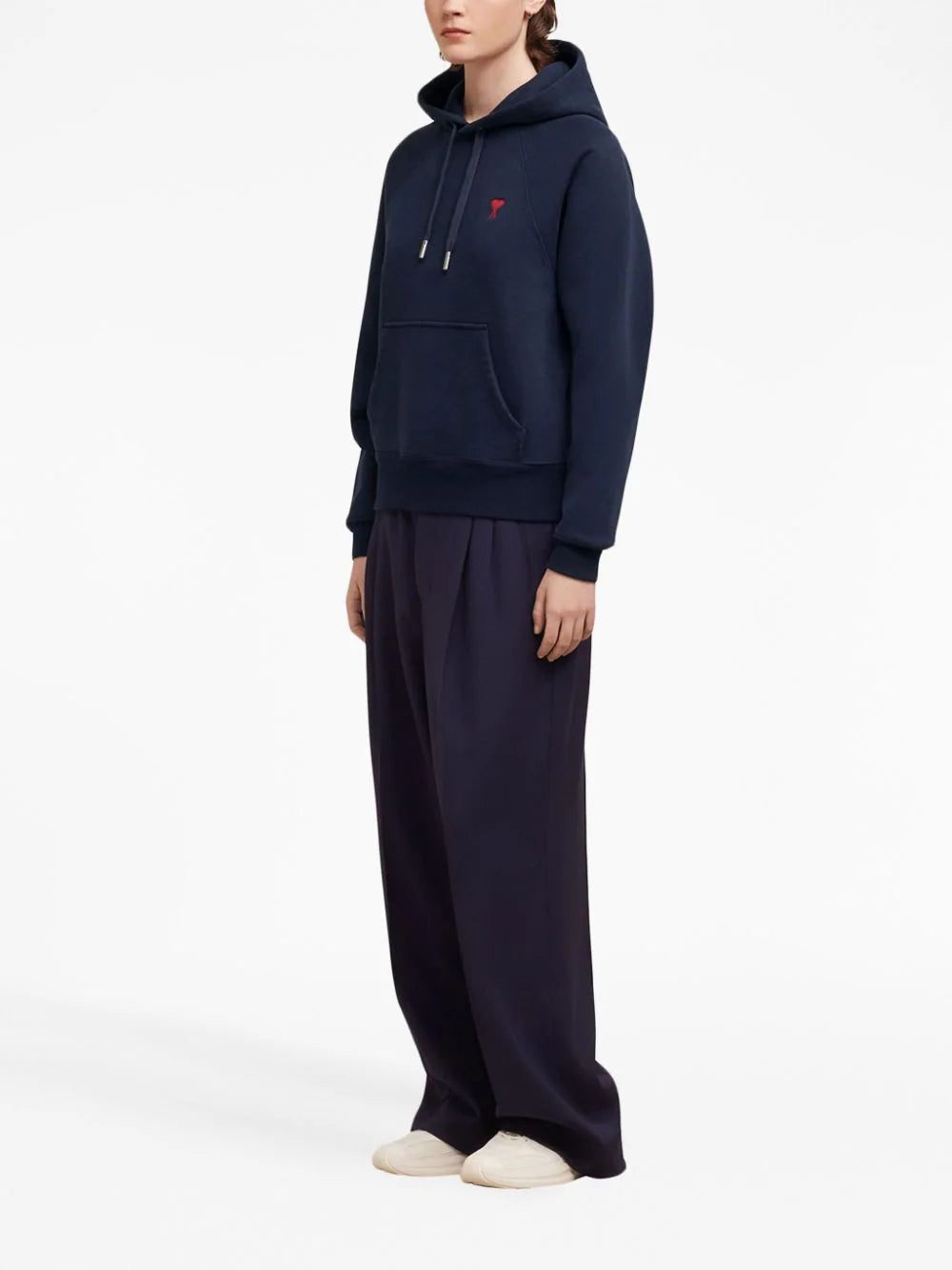 AMI Paris embroidered cotton hoodie - Image 2