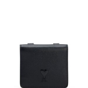 AMI Paris strap leather cardholder