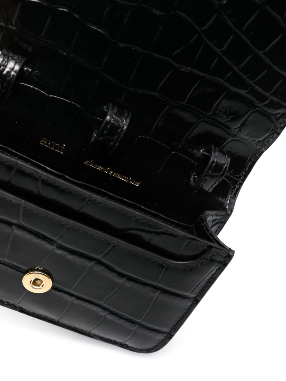 AMI Paris crocodile-effect leather wallet - Image 5