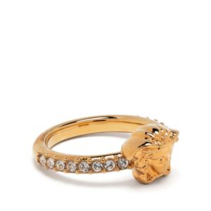 Versace  Medusa Head crystal-embellished ring