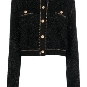 Versace Medusa cropped tweed jacket