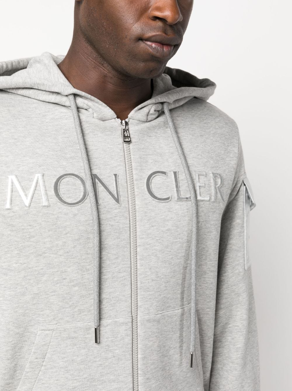 Moncler raised-logo zip-up hoodie - Image 5