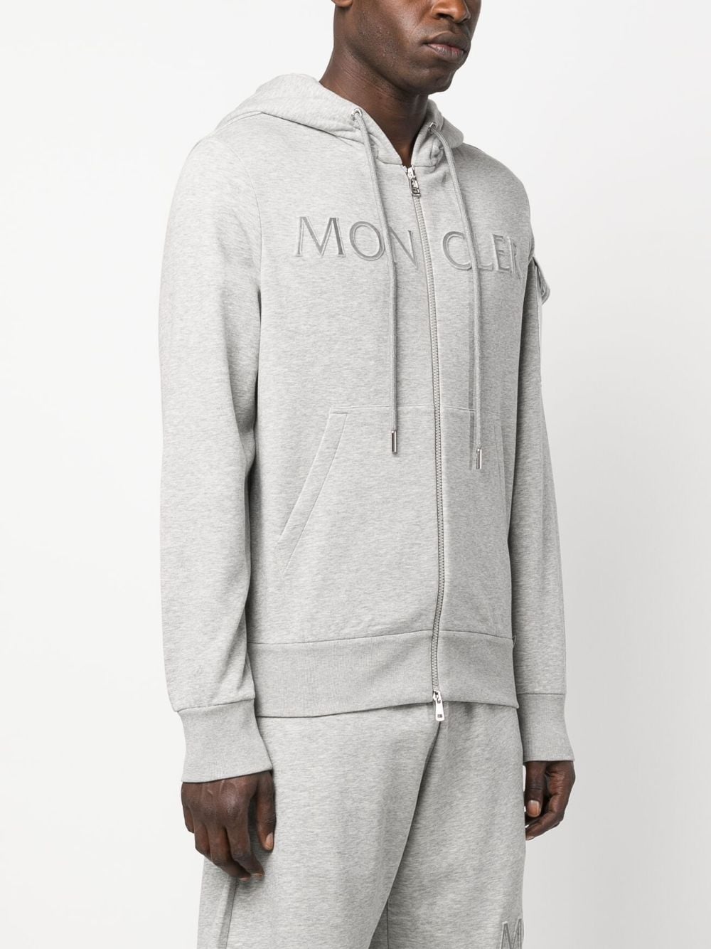 Moncler raised-logo zip-up hoodie - Image 3
