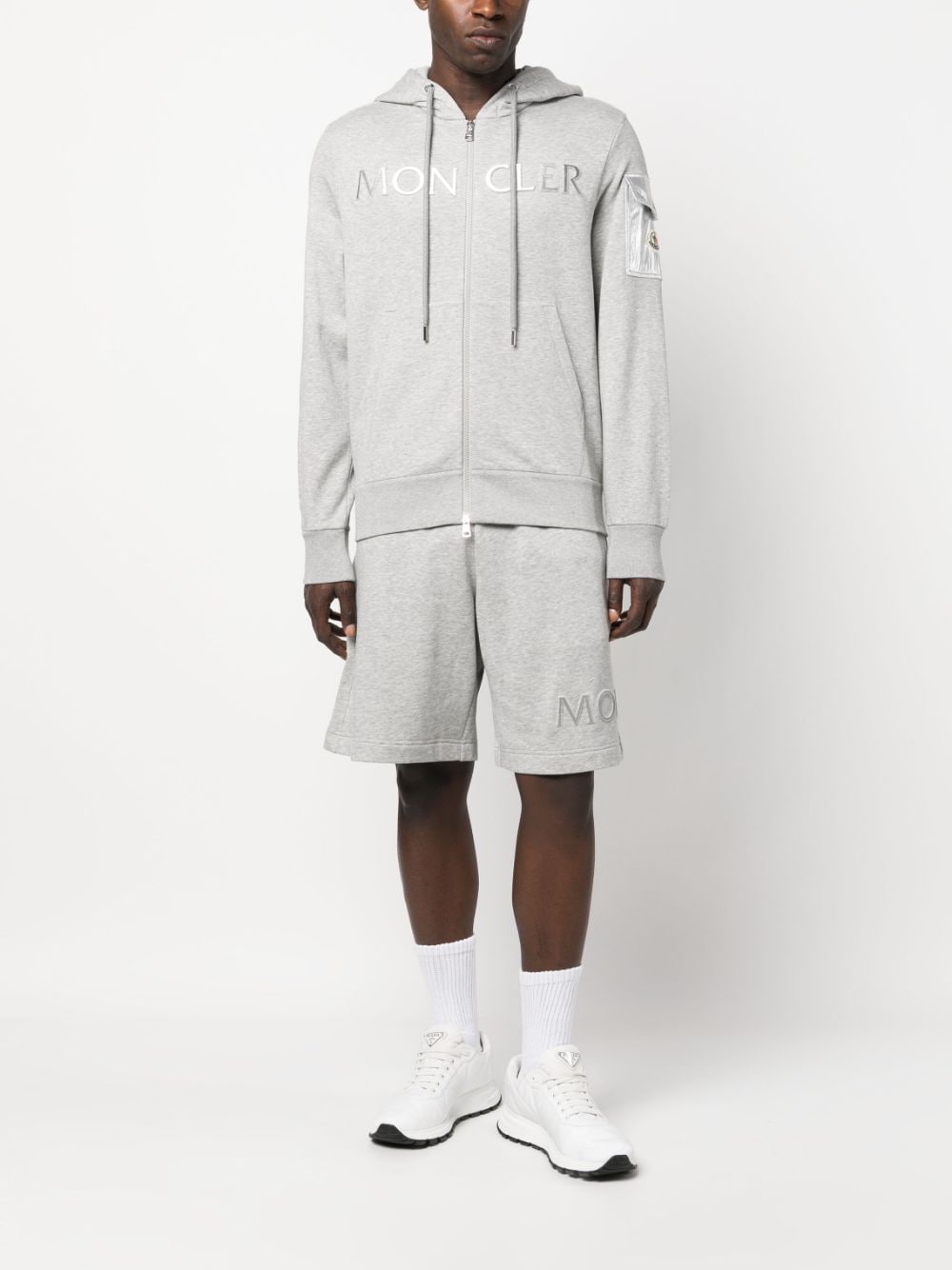 Moncler raised-logo zip-up hoodie - Image 2