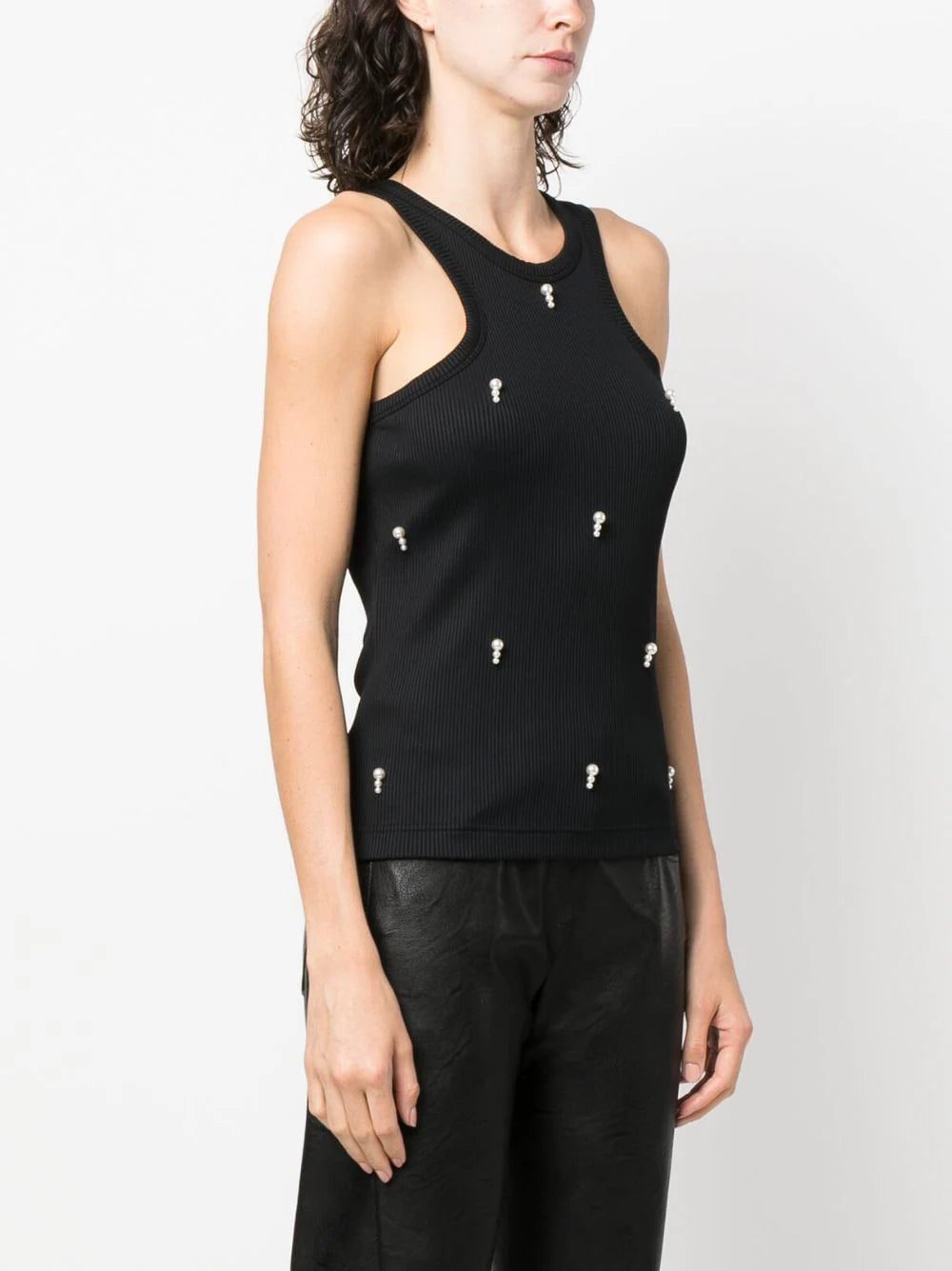 Stella McCartney pearl-embellished ribbed tank top - Image 3