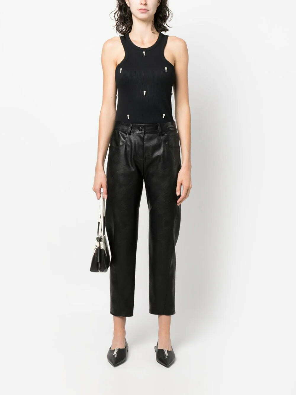 Stella McCartney pearl-embellished ribbed tank top - Image 2