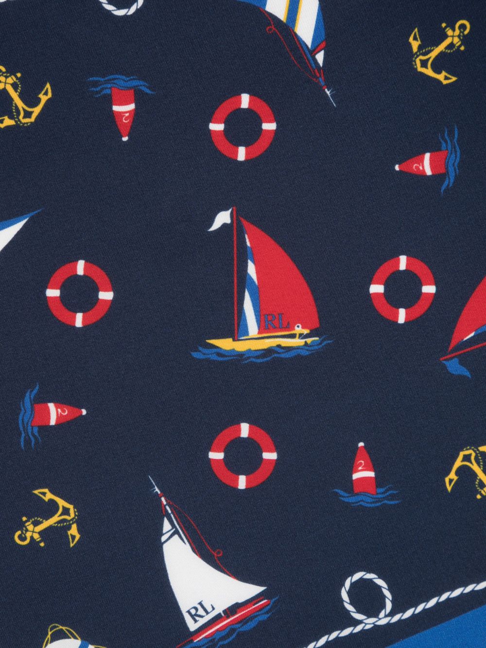 Polo Ralph Lauren nautical-print square handkerchief - Image 2