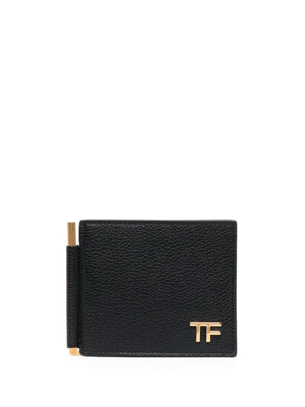 TOM FORD money clip leather wallet