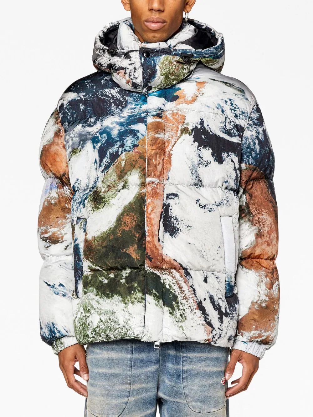 Diesel W-Rolfys planet-print padded jacket - Image 3