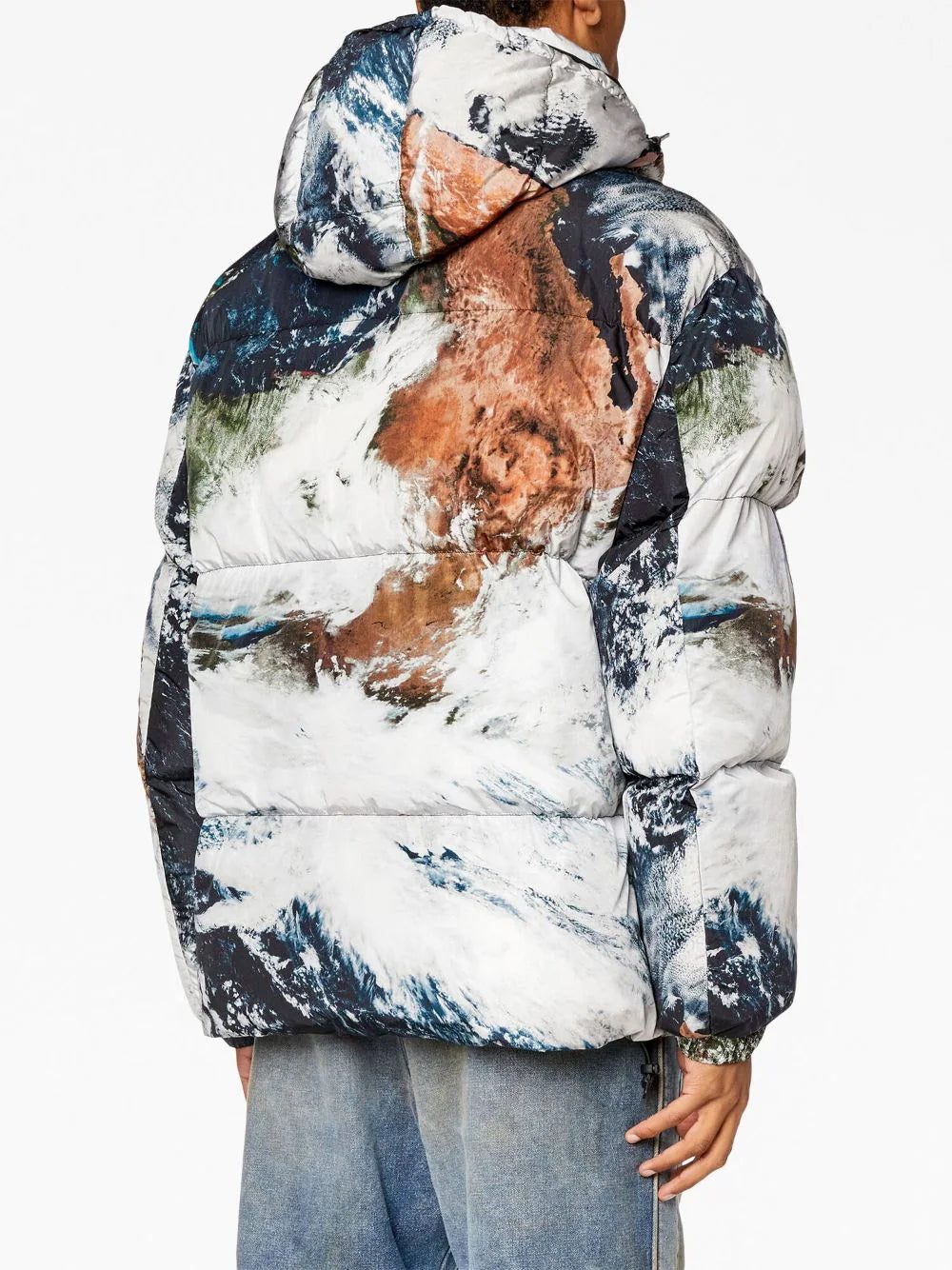 Diesel W-Rolfys planet-print padded jacket - Image 4