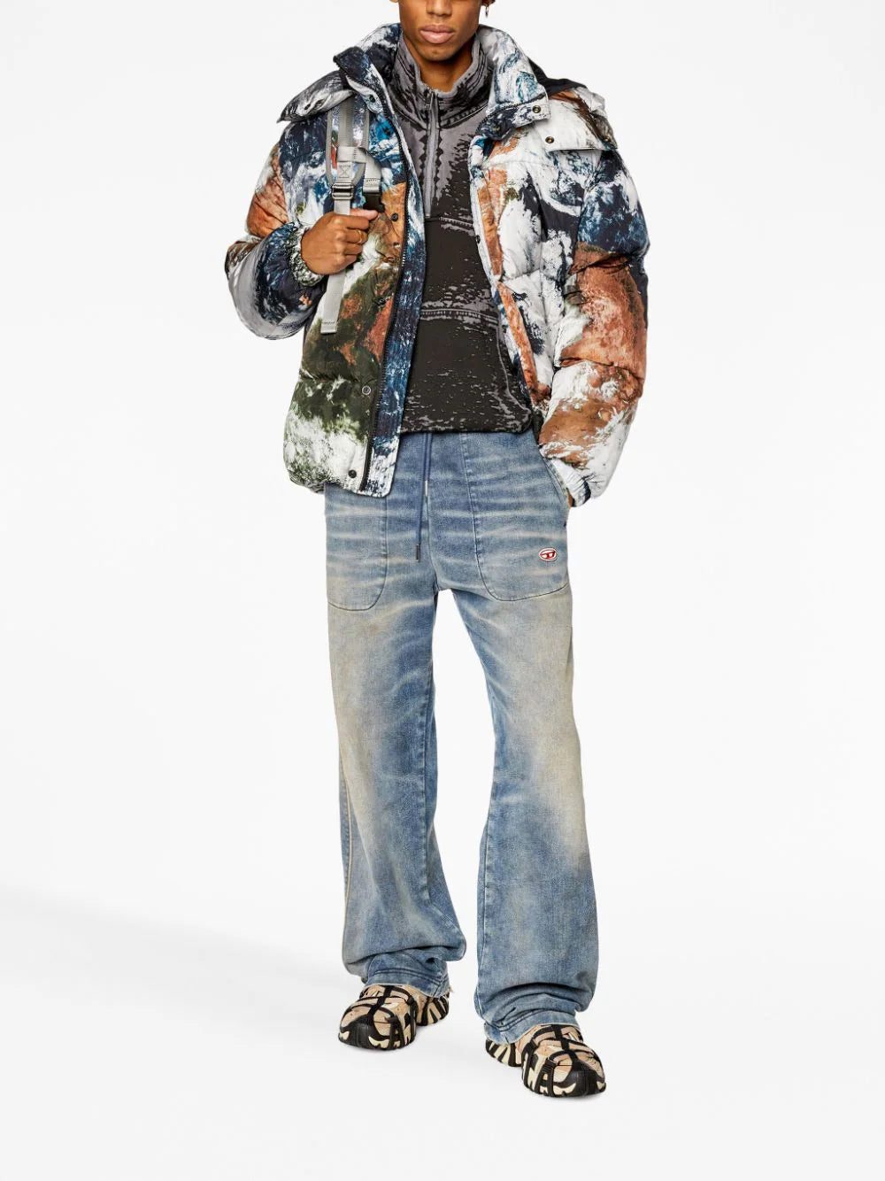 Diesel W-Rolfys planet-print padded jacket - Image 2