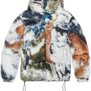 Diesel W-Rolfys planet-print padded jacket