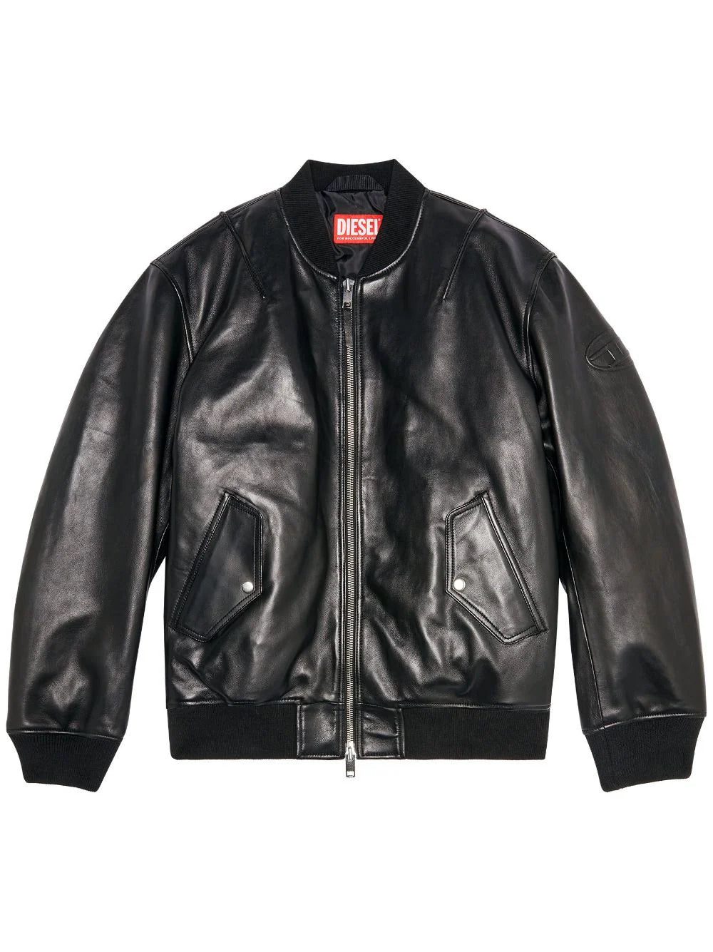 Diesel L-Pritts zip-up padded leather jacket