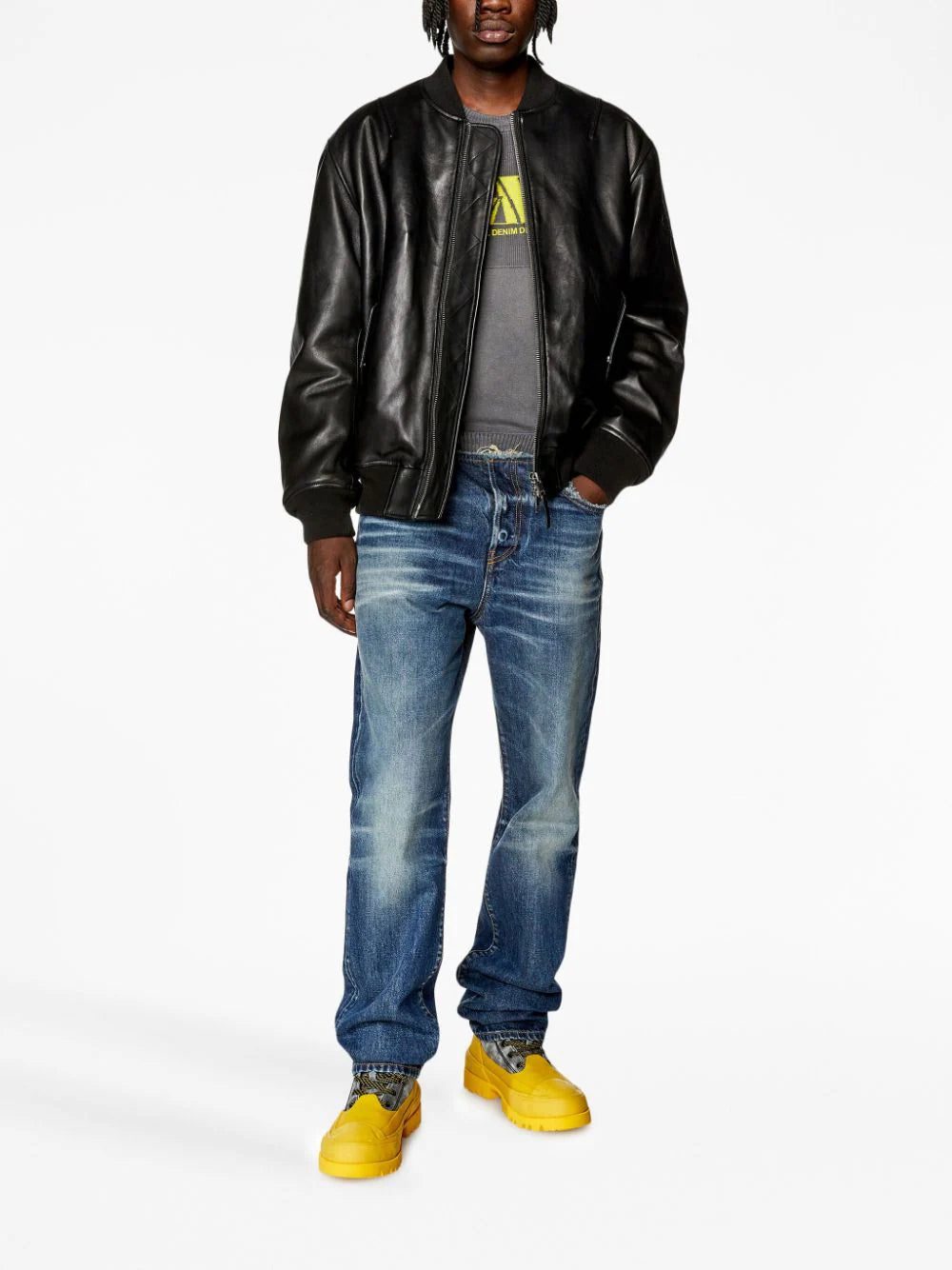 Diesel L-Pritts zip-up padded leather jacket - Image 2