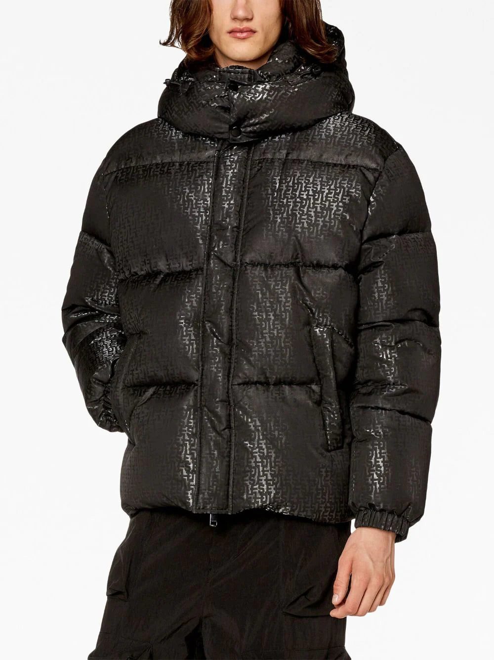 Diesel W-Rolfys monogram-pattern puffer jacket - Image 3