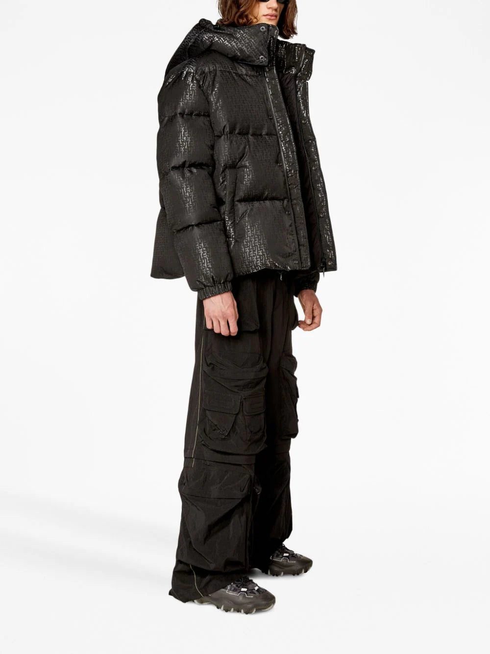 Diesel W-Rolfys monogram-pattern puffer jacket - Image 2