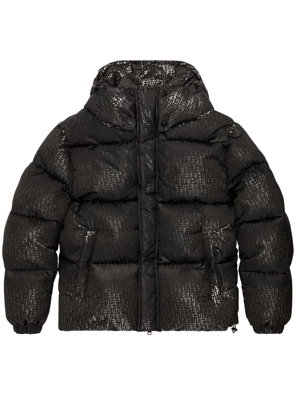 Diesel W-Rolfys monogram-pattern puffer jacket