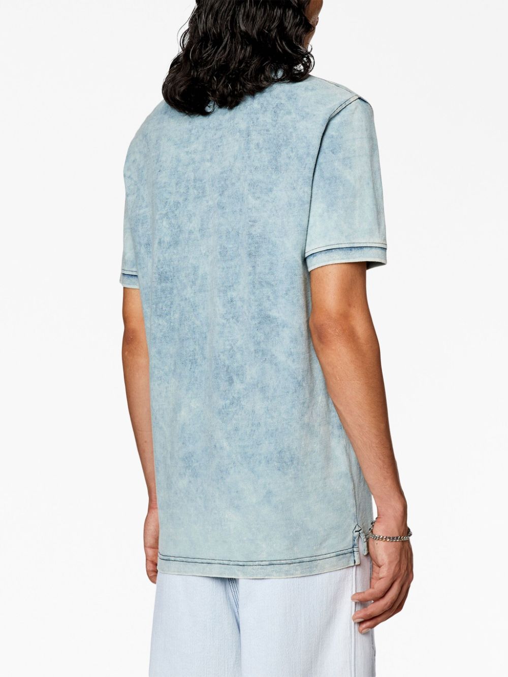 Diesel T-Smith-Zip acid-washed polo shirt - Image 4