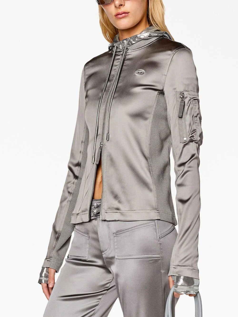 Diesel T-Opun logo-embroidered jacket - Image 3