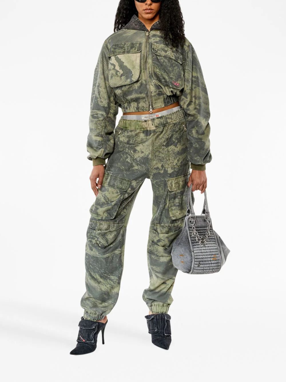 Diesel washed cargo-trousers - Image 2