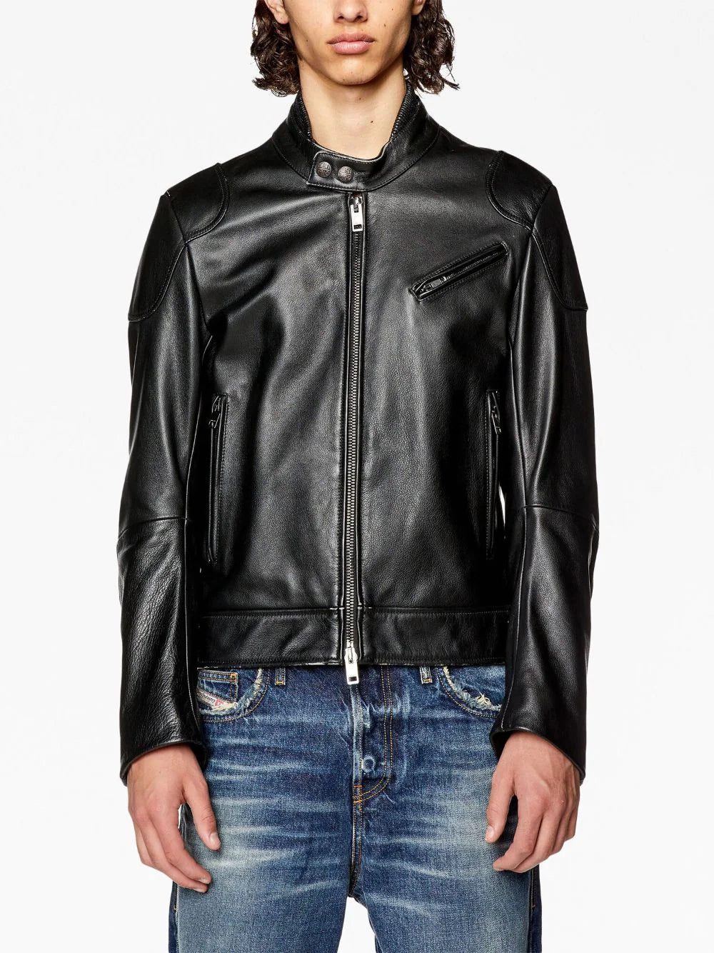 Diesel L-Hein leather biker jacket - Image 3