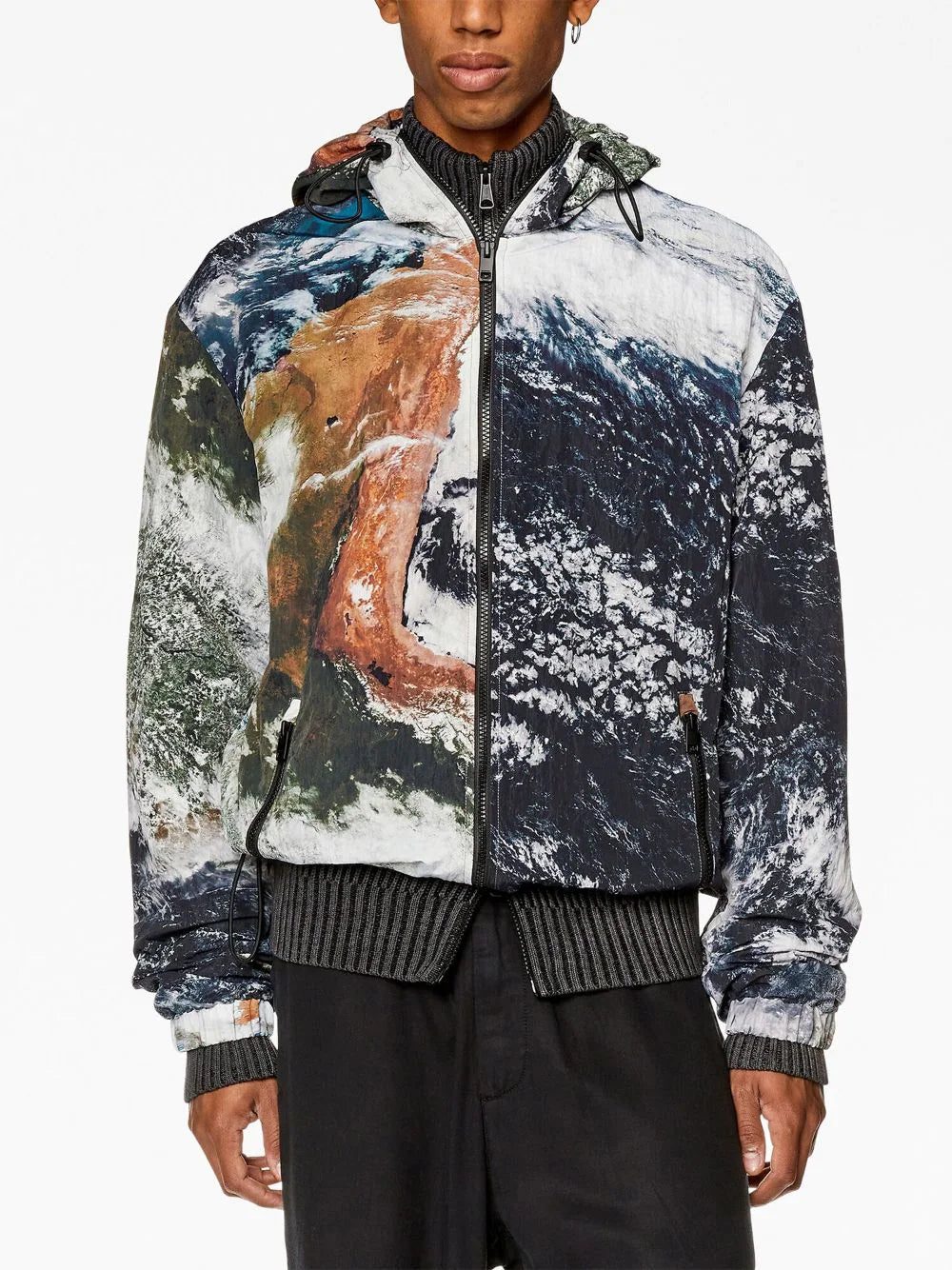Diesel J-Warrett graphic-print hooded windbreaker - Image 3