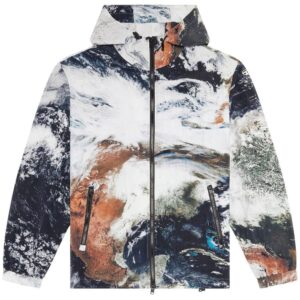 Diesel  J-Warrett graphic-print hooded windbreaker