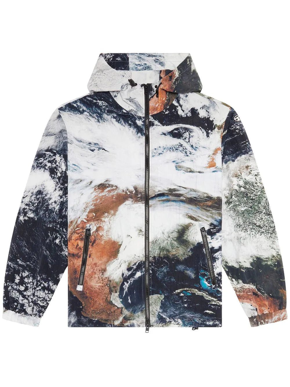 Diesel J-Warrett graphic-print hooded windbreaker