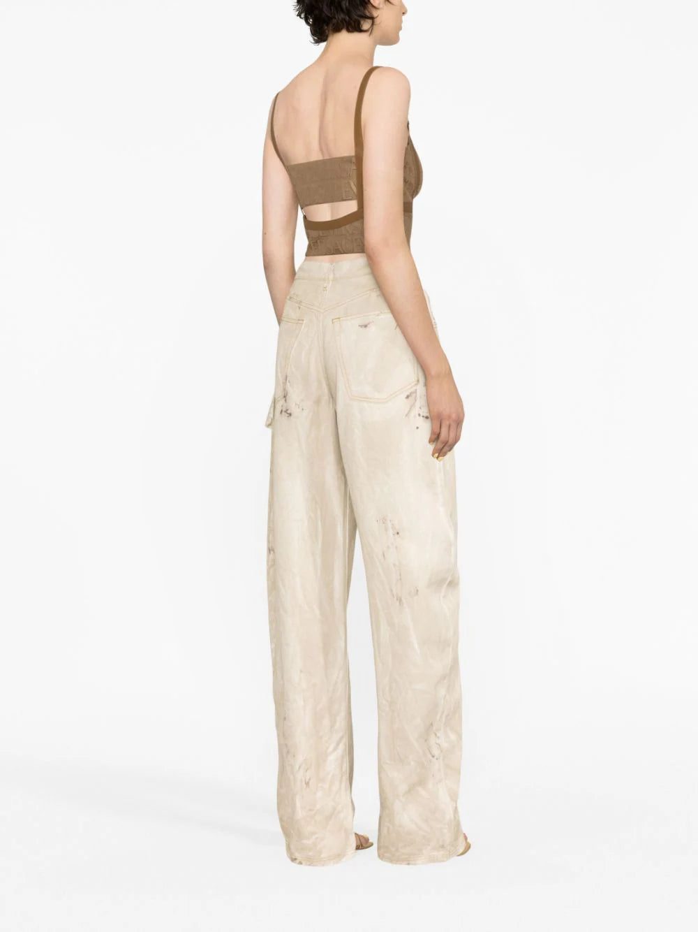 Versace all-over logo print crop top - Image 3