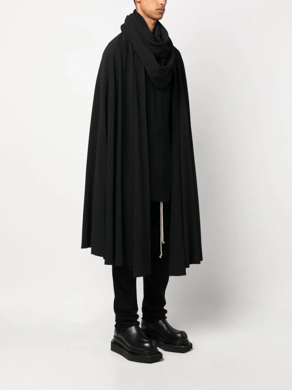 Rick Owens hooded cowl cape - Image 3
