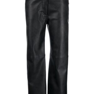 Stella McCartney faux-leather straight-leg trousers