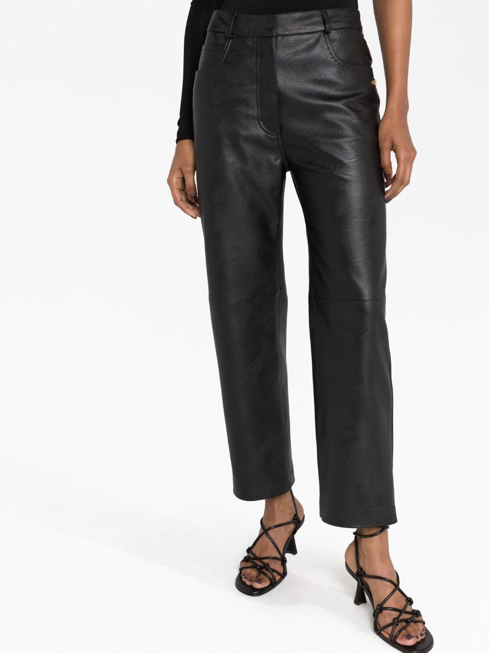 Stella McCartney faux-leather straight-leg trousers - Image 3