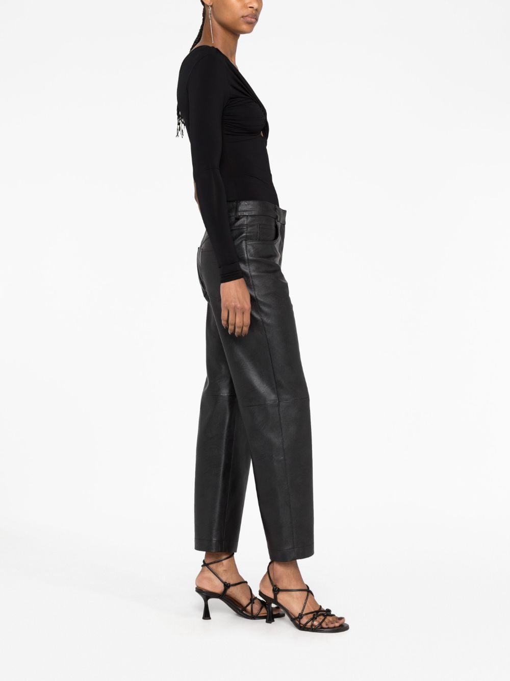 Stella McCartney faux-leather straight-leg trousers - Image 4