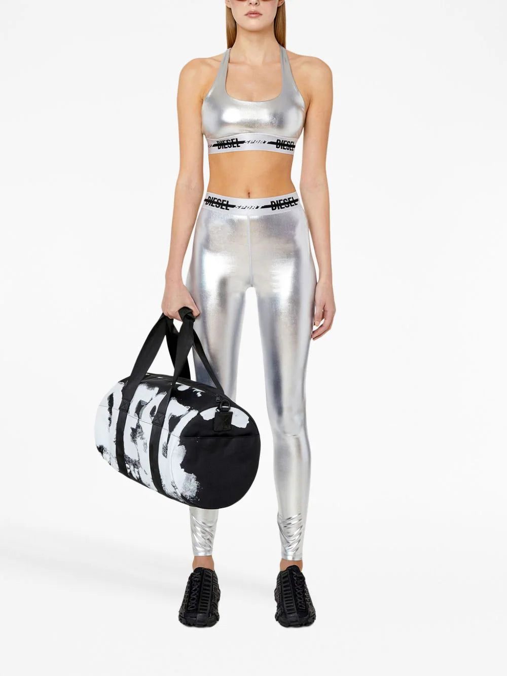 Diesel Awsb-Nelley-Wt19 metallic leggings - Image 2