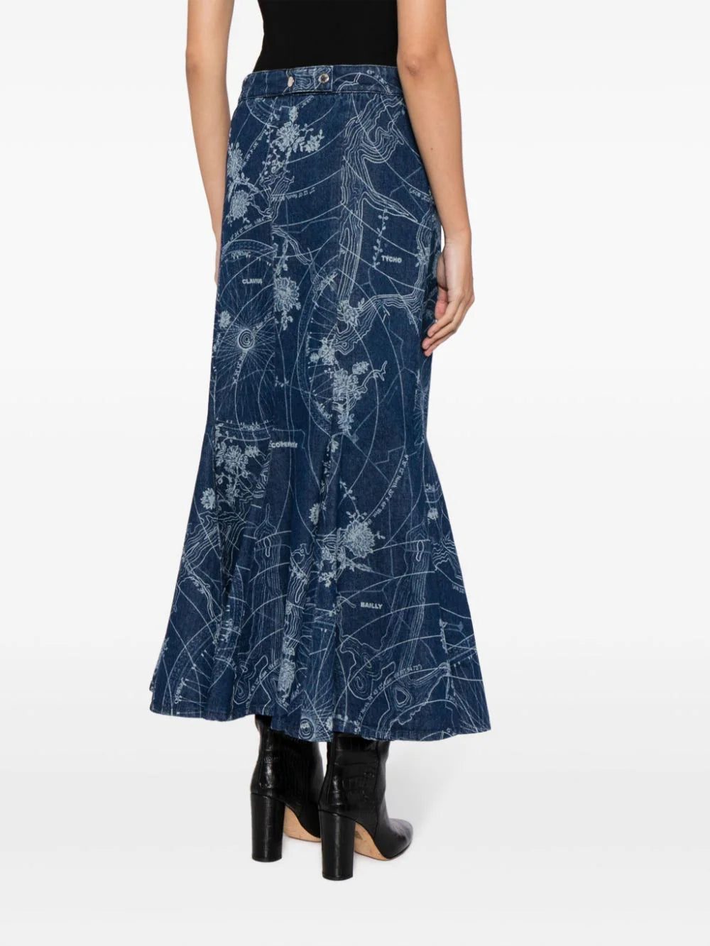 Off-White graphic-print mermaid midi skirt - Image 4