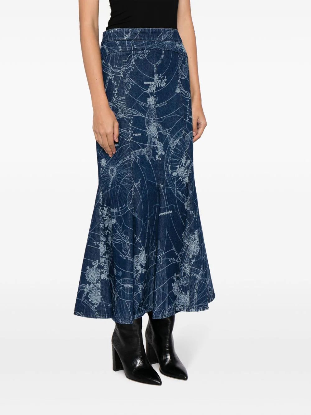 Off-White graphic-print mermaid midi skirt - Image 2