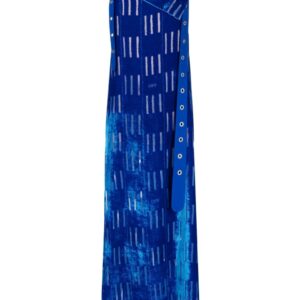 Off-White Shibori velvet open-back dress