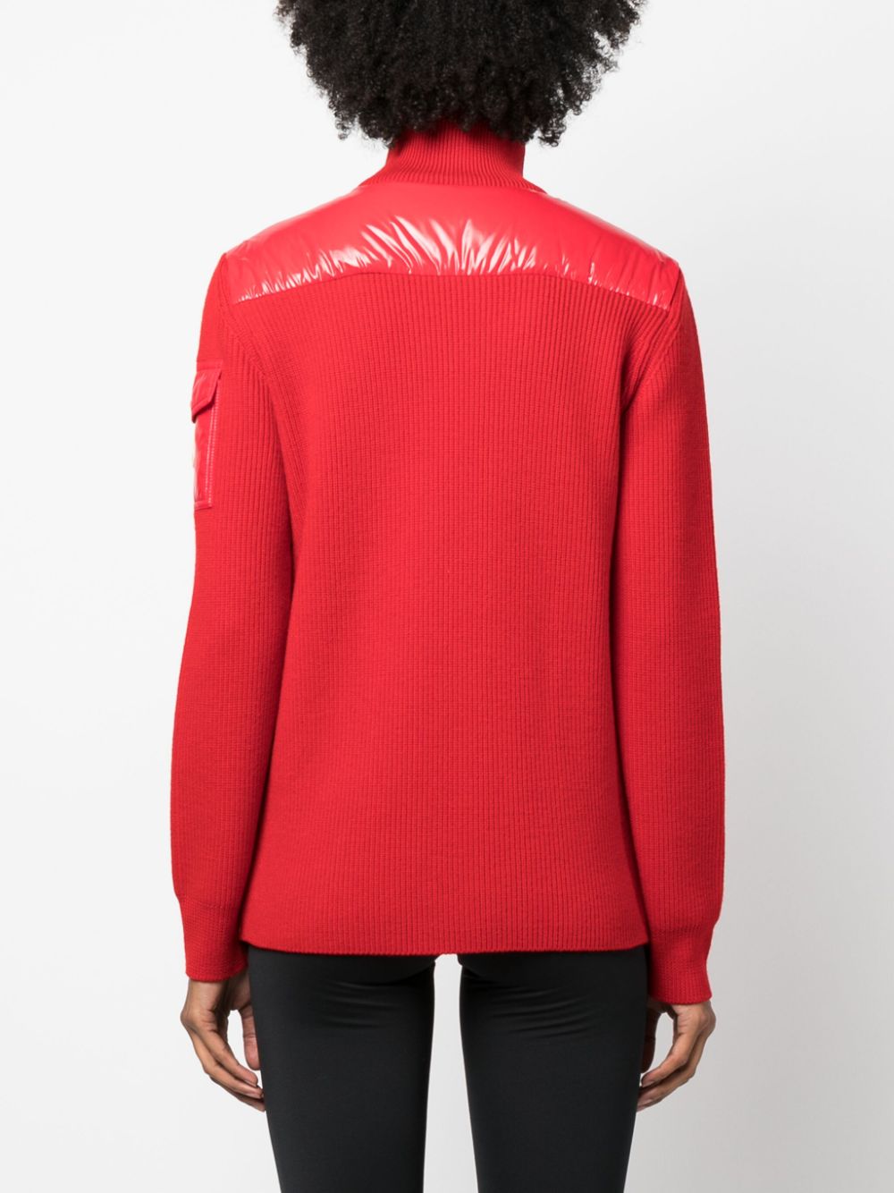 Moncler padded-panels wool-blend cardigan - Image 4