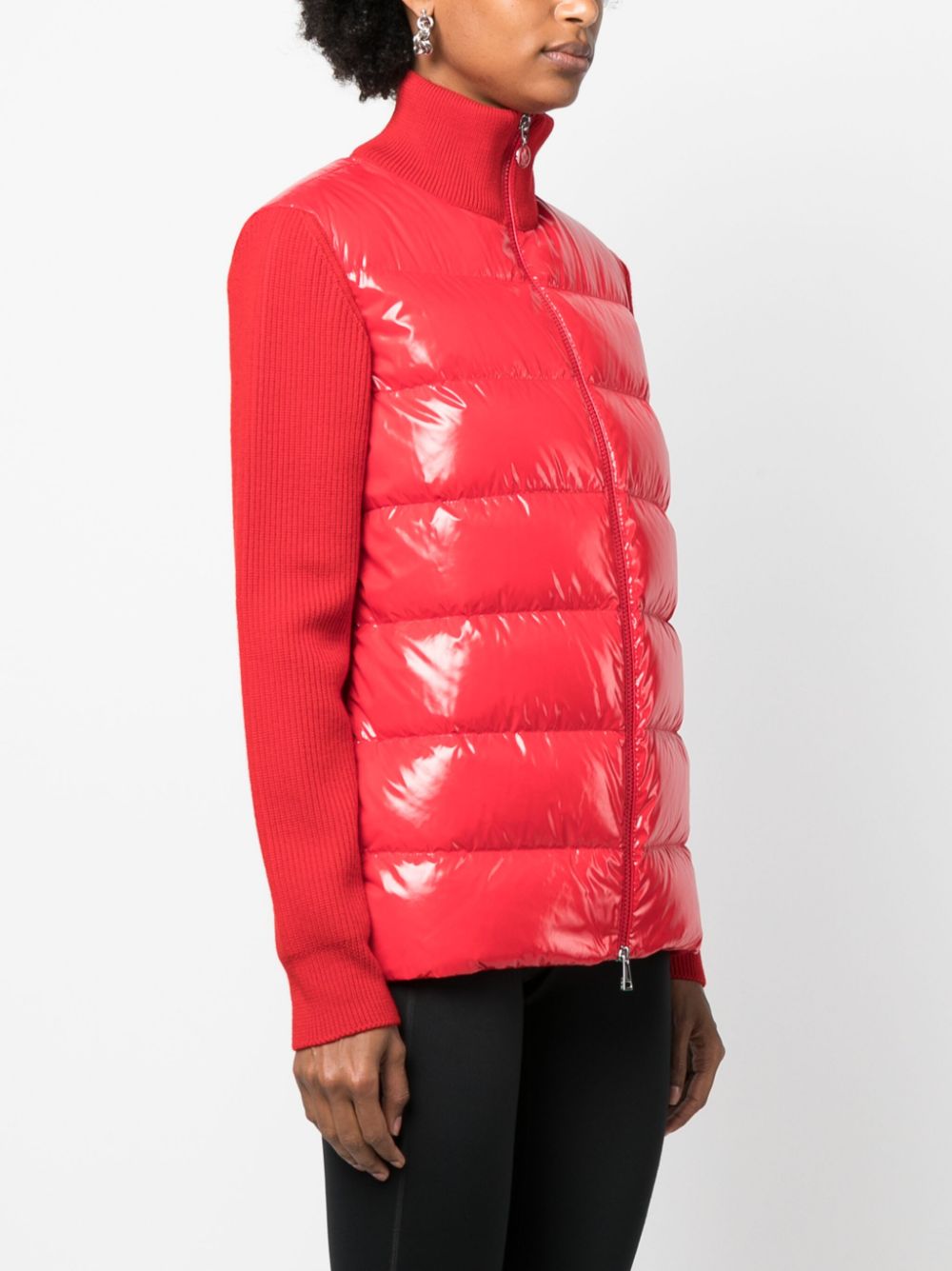 Moncler padded-panels wool-blend cardigan - Image 3