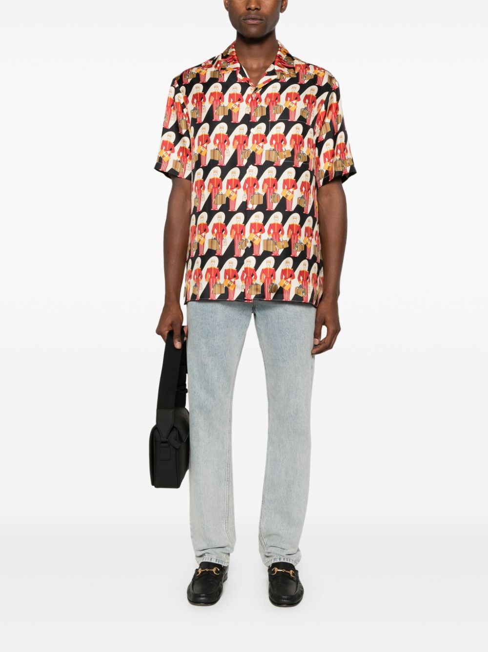 Gucci graphic-print silk twill shirt - Image 2