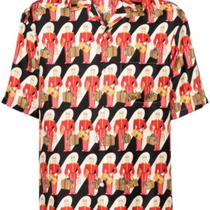 Gucci graphic-print silk twill shirt