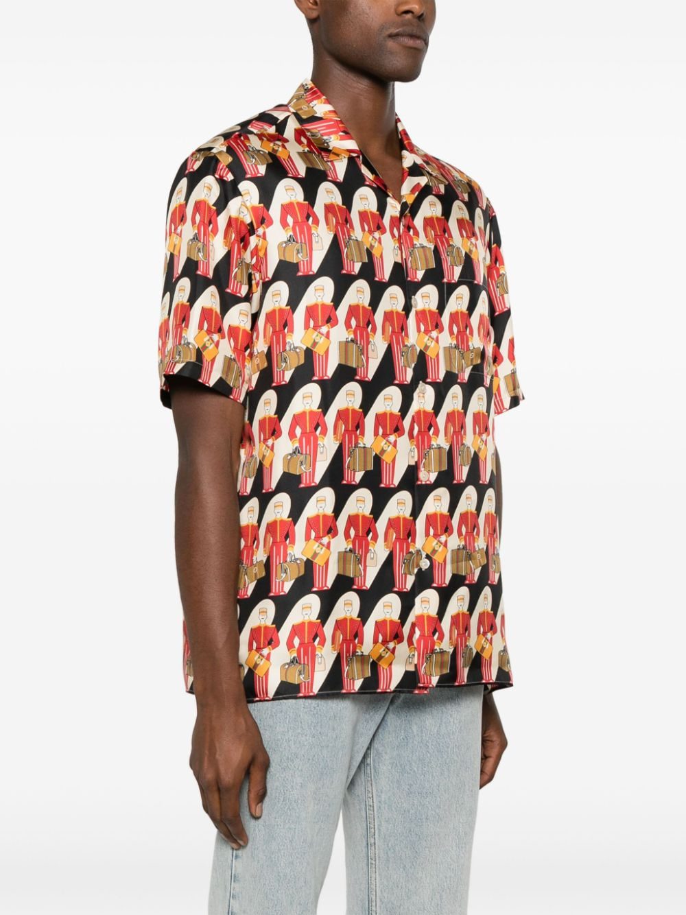 Gucci graphic-print silk twill shirt - Image 3