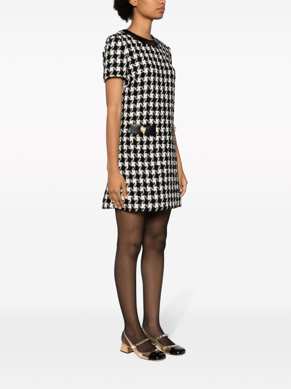 Moschino houndstooth knitted minidress - Image 3
