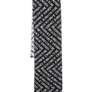 Versace Jeans Couture  logo intarsia-knit wool-blend scarf