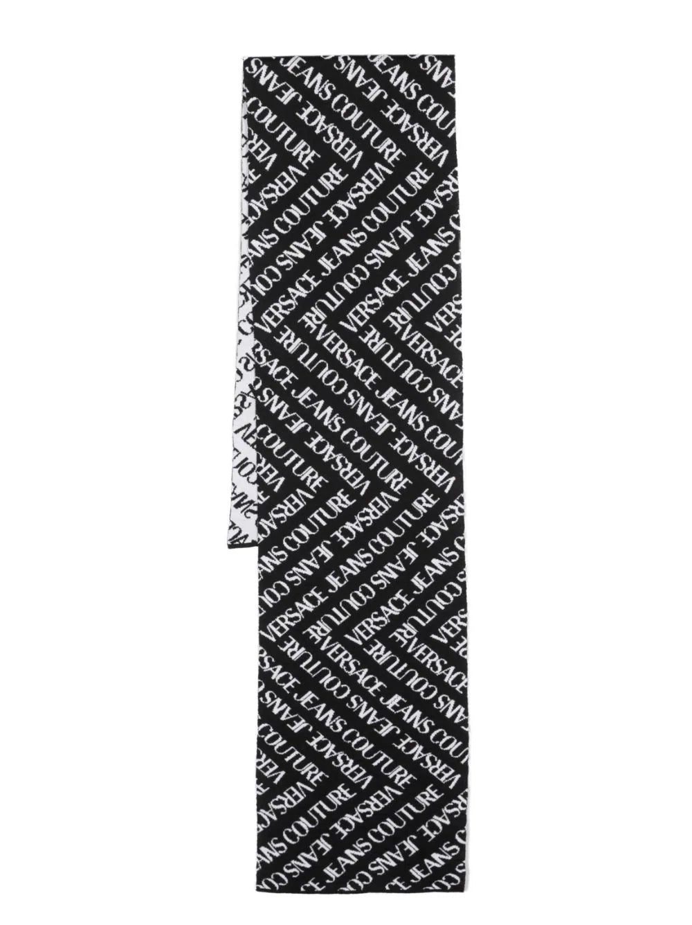 Versace Jeans Couture logo intarsia-knit wool-blend scarf