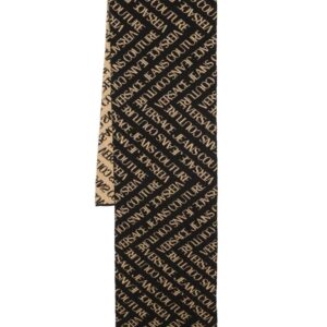 Versace Jeans Couture  logo intarsia-knit wool-blend scarf